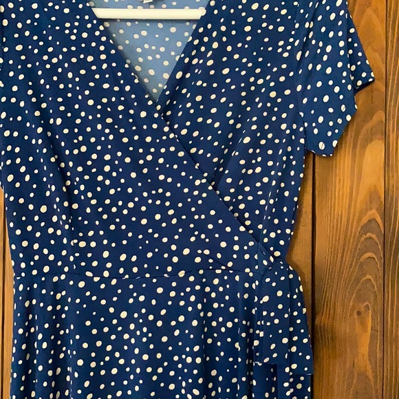 Navy blue polka dot dress - Picture 2 of 2